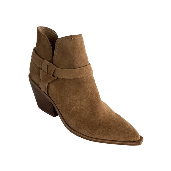 Dolce Vita Bootie Women 10M Tan Point Toe Block Heel - Picture 1 of 12